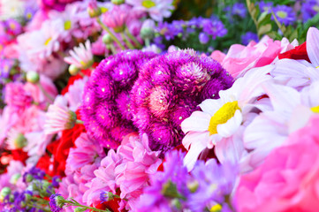 mixed flowers wreath