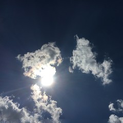 Sonnenschein und Wolken 
