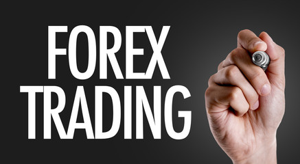 Hand writing the text: Forex Trading