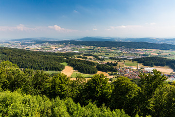 Views from to Mountain Lagern to Zurich