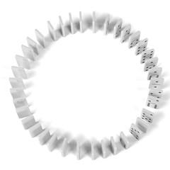 3d rendering of domino set