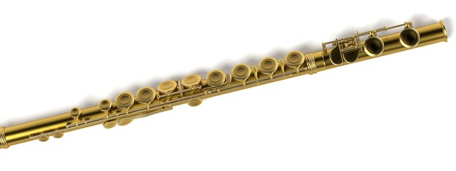 3d renderings of flute (musical instrument) © bescec