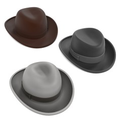 3d renderings of homburg hats