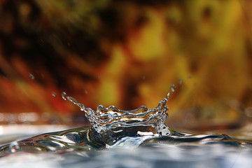 falling drop of water close-up