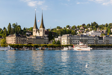 Fototapeta na wymiar View of the city of Lucerne in Switzerland