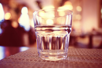 Glassware in the interior of the restaurant