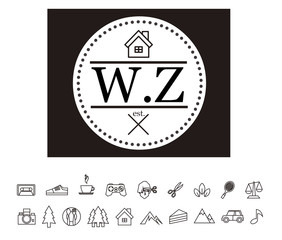 WZ Initial Logo for your startup venture