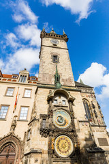 Fototapeta na wymiar Exterior views of buildings in Prague