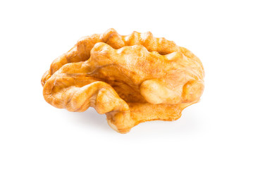 Kernel walnut isolated on the white background closeup
