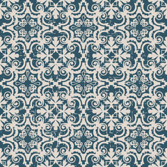 Seamless worn out antique background 100_round spiral kaleidoscope