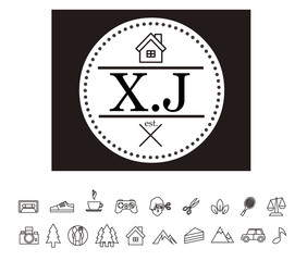 XJ Initial Logo for your startup venture