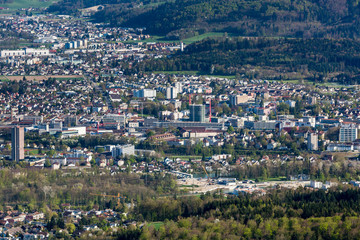 Cityscape view of Aarau, Switzerland