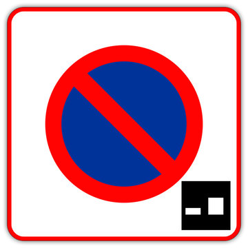 Panneau routier en france: zone bleu (Stationnement gratuit à durée limitée)