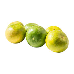 Six lemons isolated on a white background
