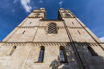 Obraz premium Exterior views of various houses and churches in Zurich