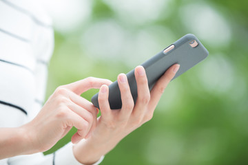 woman use smart phone