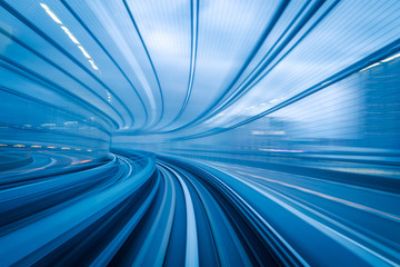 Motion blur of a city