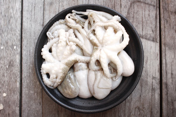 Fresh octopus food