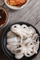 Sannakji octopus korean food