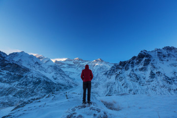 Fototapeta na wymiar Hike in Himalayas