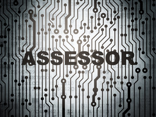 Insurance concept: circuit board with Assessor
