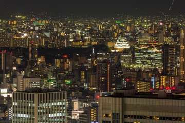 Fototapeta na wymiar Osaka castle night