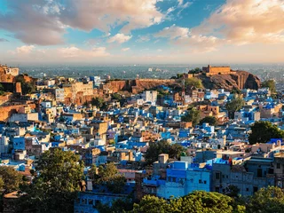 Stoff pro Meter Jodhpur Blue City, Indien © Dmitry Rukhlenko