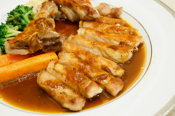 pork chop kurobuta steak Japanese style