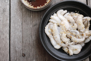 Sannakji octopus korean food