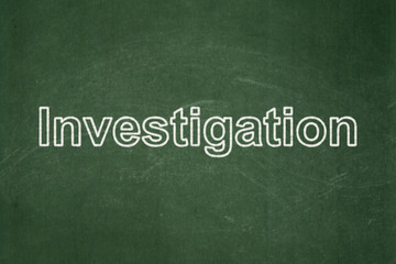 Science concept: Investigation on chalkboard background