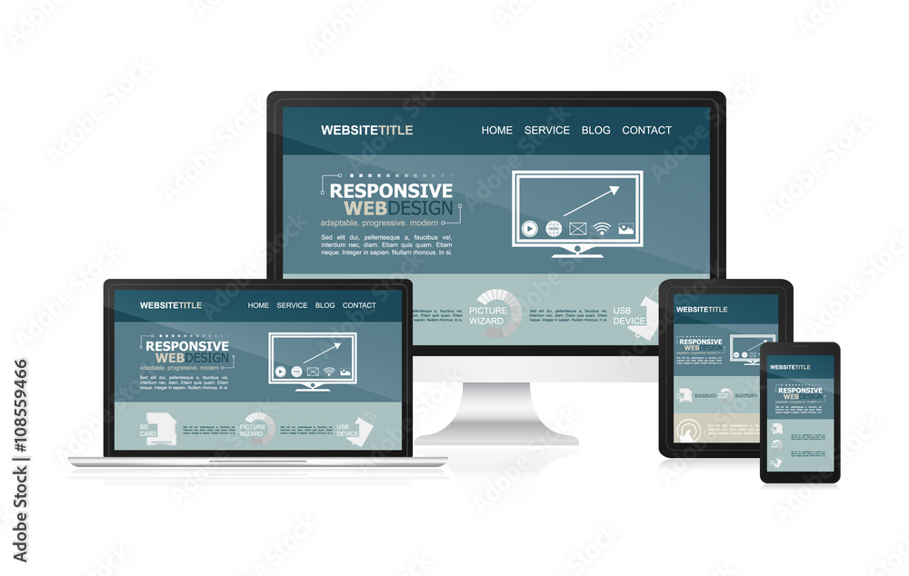 Poster responsive design and web devices.