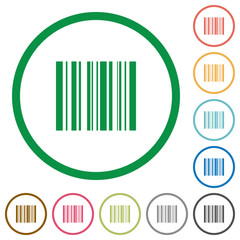 Barcode outlined flat icons