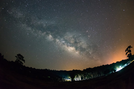 Milky Way over foreast