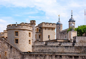 Fototapeta na wymiar The Tower of London, medieval castle and prison