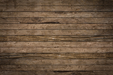 vintage dark wood panel background texture with vignette