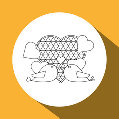 love and bird design , valentines related icon