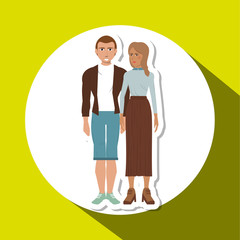 cartoon couple design , people and relationships concepts