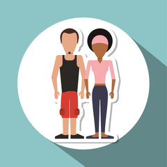 cartoon couple design , people and relationships concepts