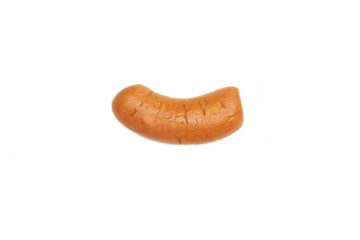 Raw sausage isolated on white background