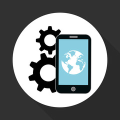 illustration of smartphone design, editable vector