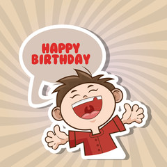 Happy birthday and kid design , vector illustration