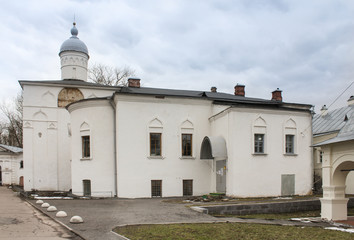 Fototapeta na wymiar A two-storey monastery building.