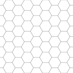 White hexagon seamless background.