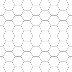 White hexagon seamless background.