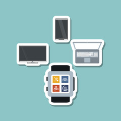 Icon of internet things design, vector illustration