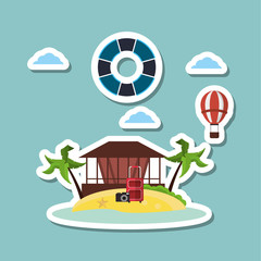 Obraz premium Icon of vacations design, vector illustration