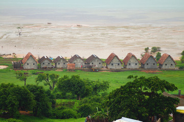 Settlement on an ocean coast. Diego-Suarez (Antsiranana), Madagascar - obrazy, fototapety, plakaty