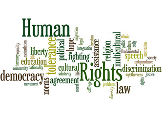 Human Rights, word cloud concept 9