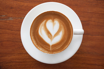 A cup of coffee latte