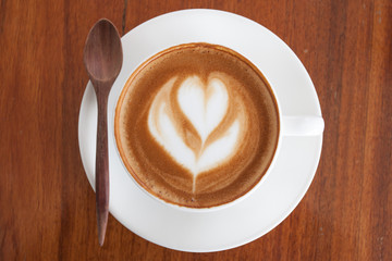 A cup of coffee latte